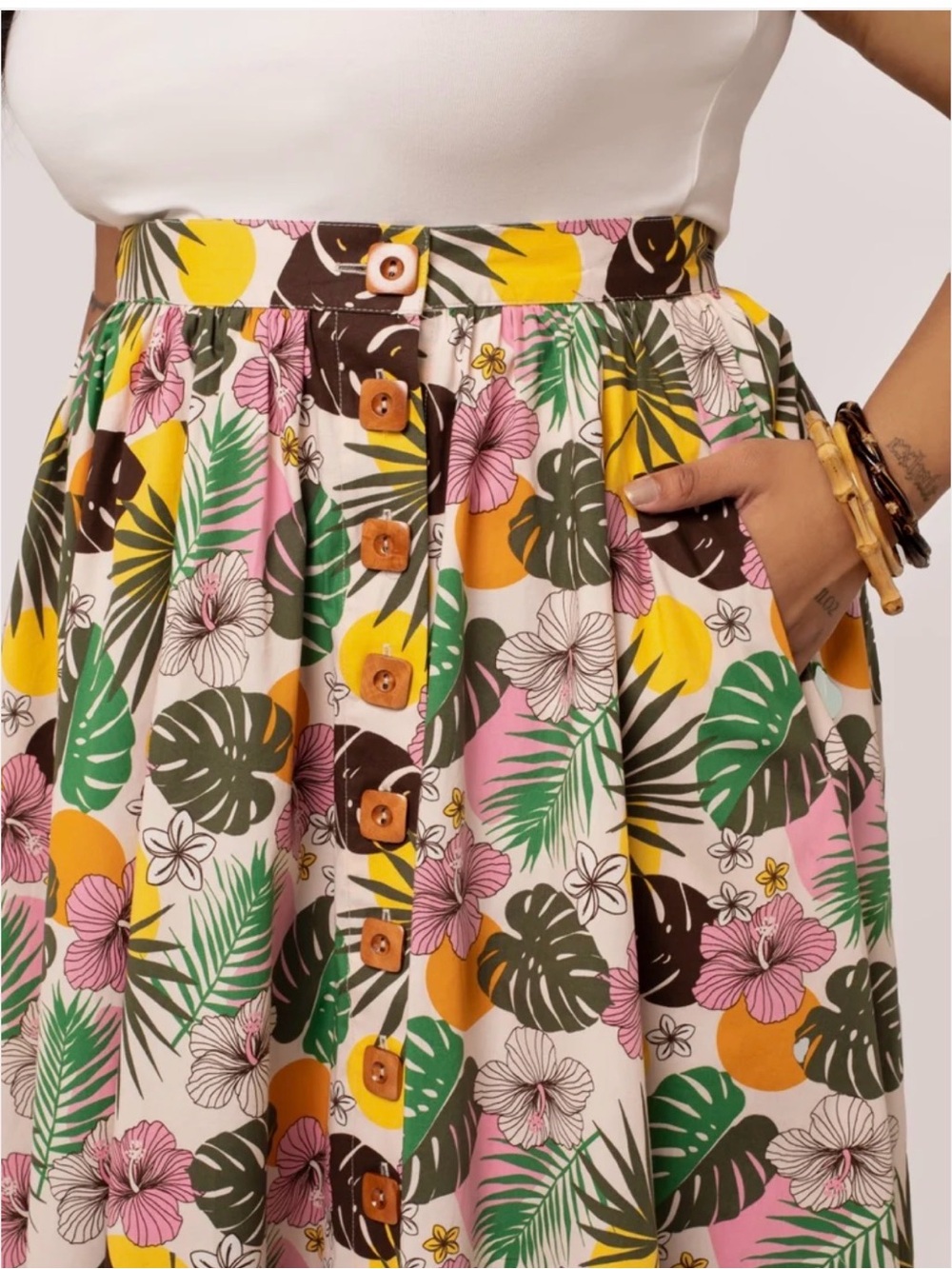 New! Hell Bunny BENITA Swing flare Retro skirt L - Picture 4 of 8